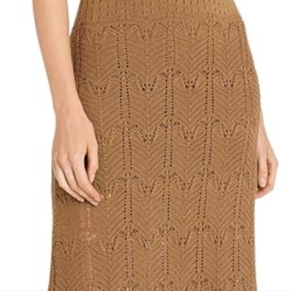 Luxely Wilder Sleeveless V-Neck Knit Midi Scalloped Hem Summer Dresses - Picture 4 of 13